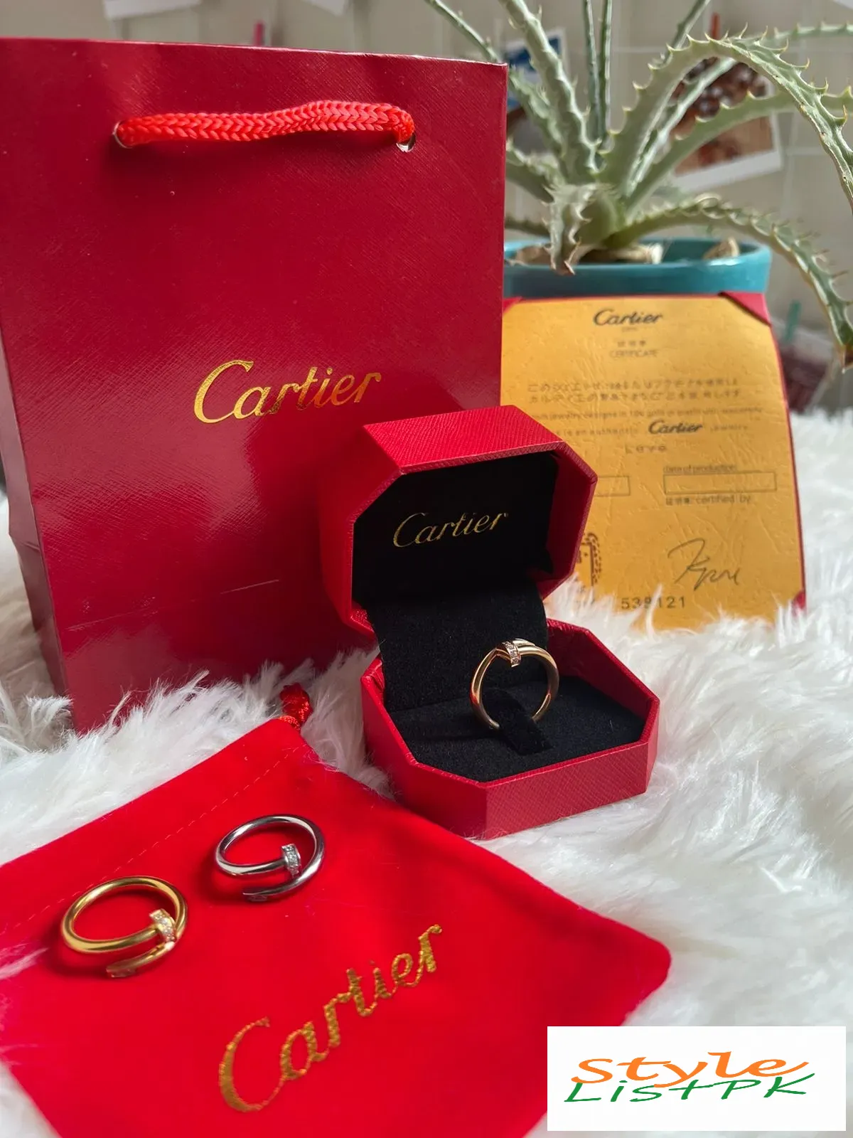 Cartier Nail Ring With Stones