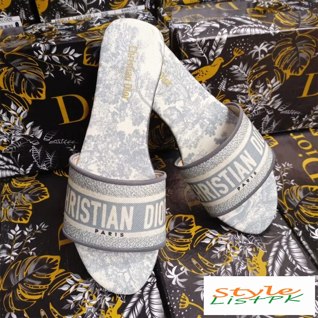Christian Dior Pattern Slippers