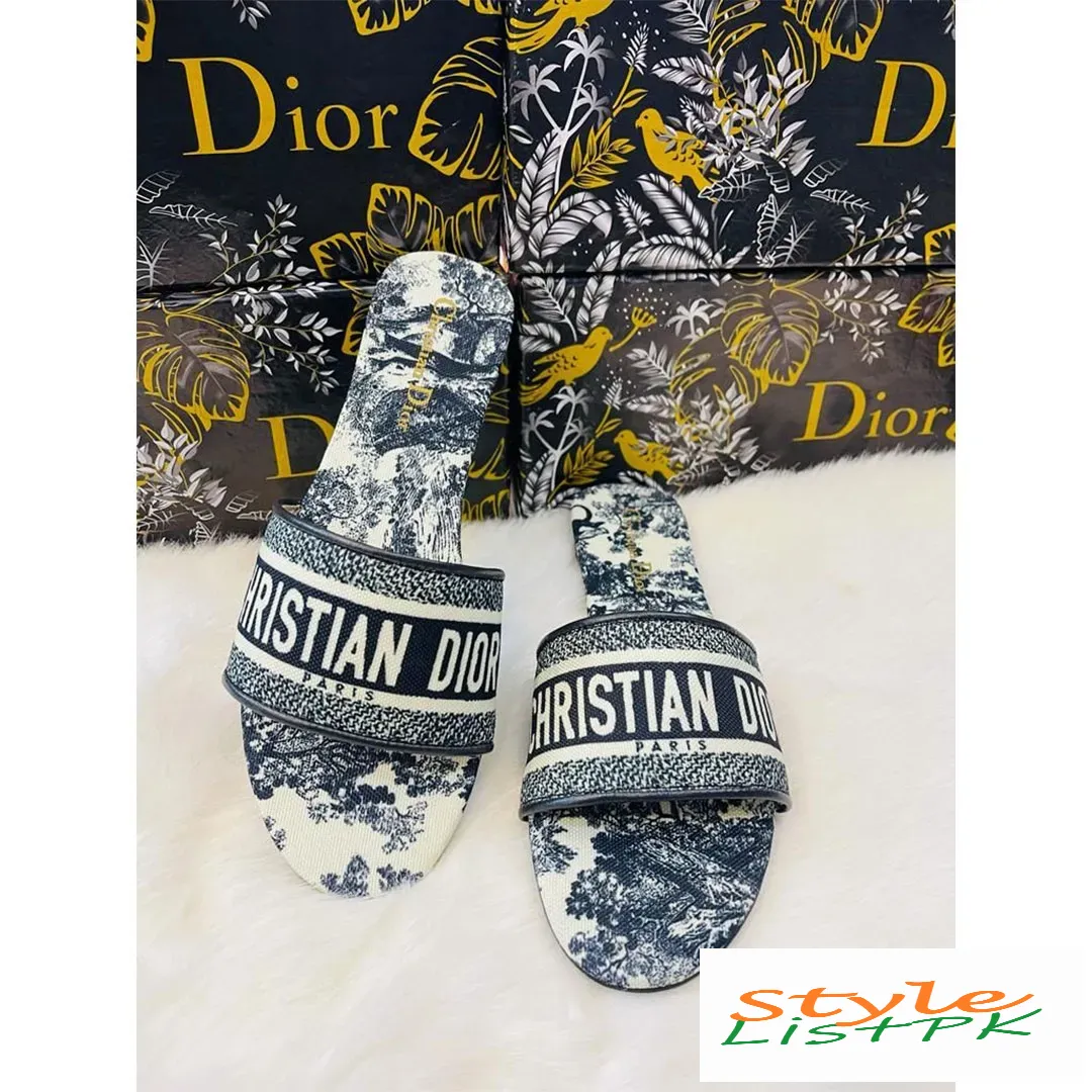 Christian Dior Pattern Slippers
