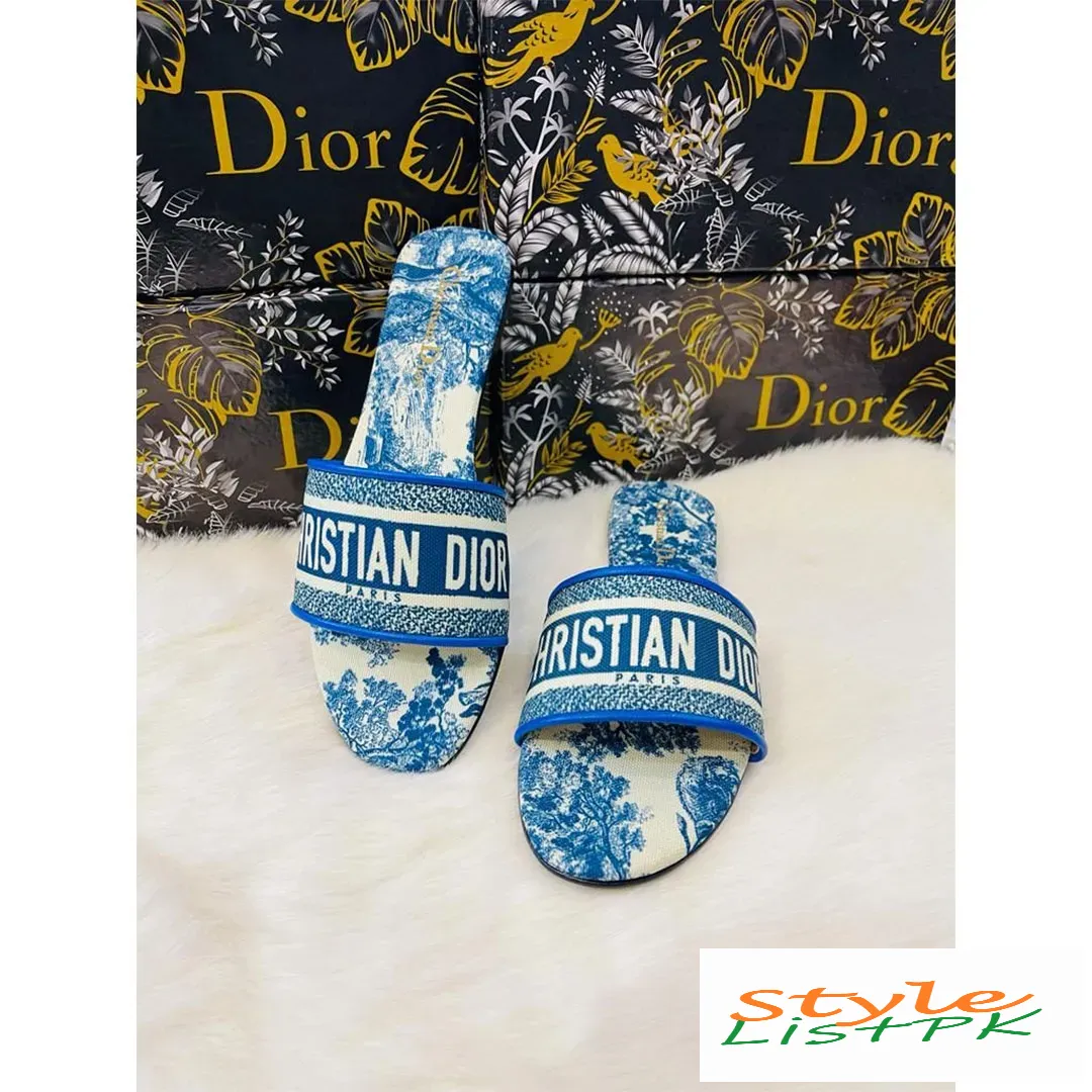 Christian Dior Pattern Slippers