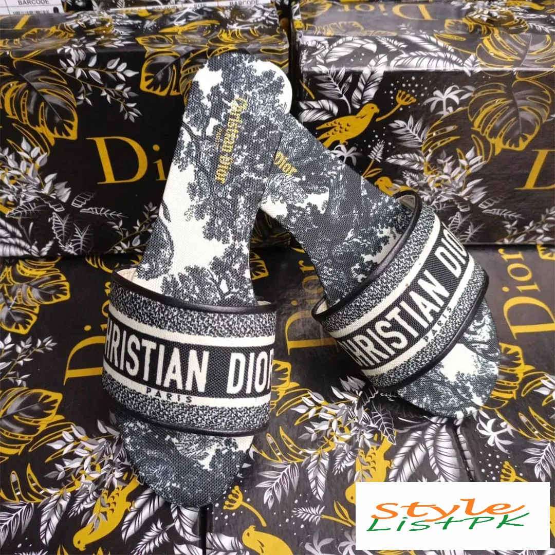 Christian Dior Pattern Slippers