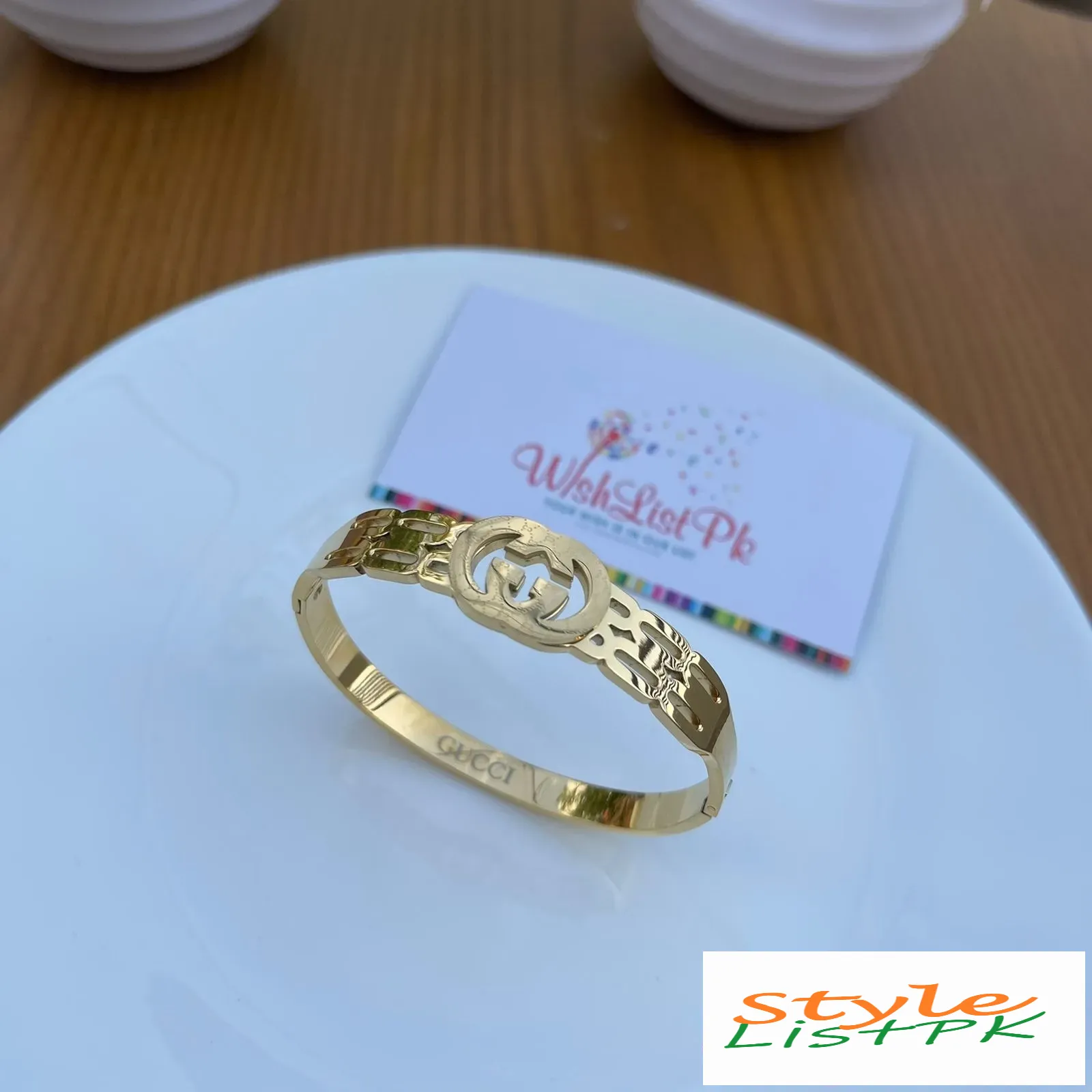 Double Gg Gold Bangle