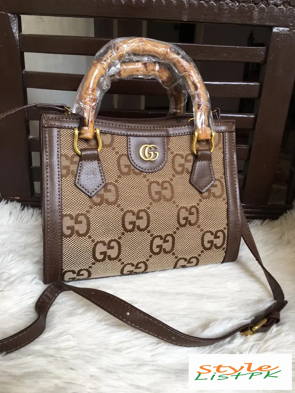 Gucci Bamboo Canvas Bag
