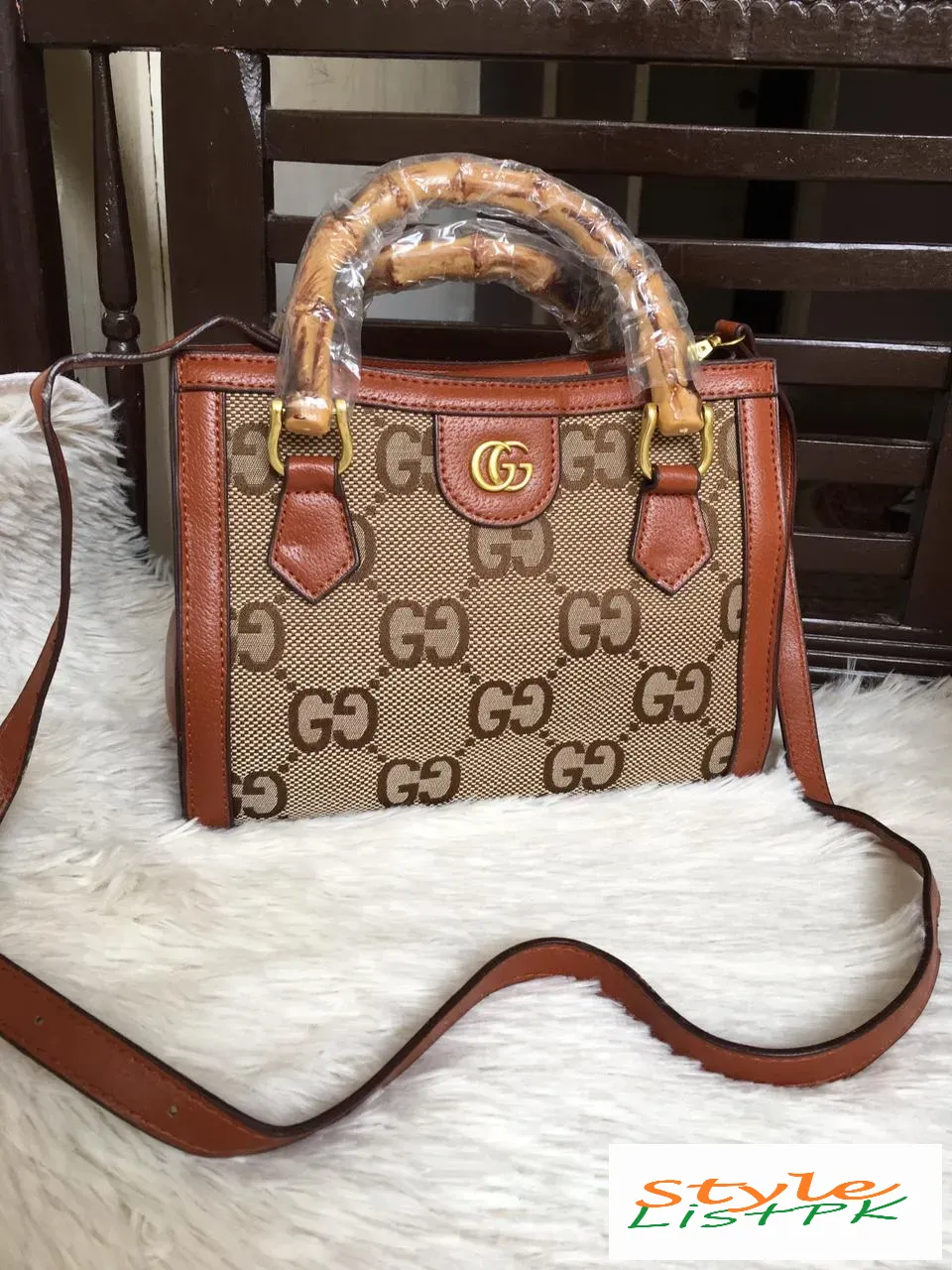 Gucci Bamboo Canvas Bag