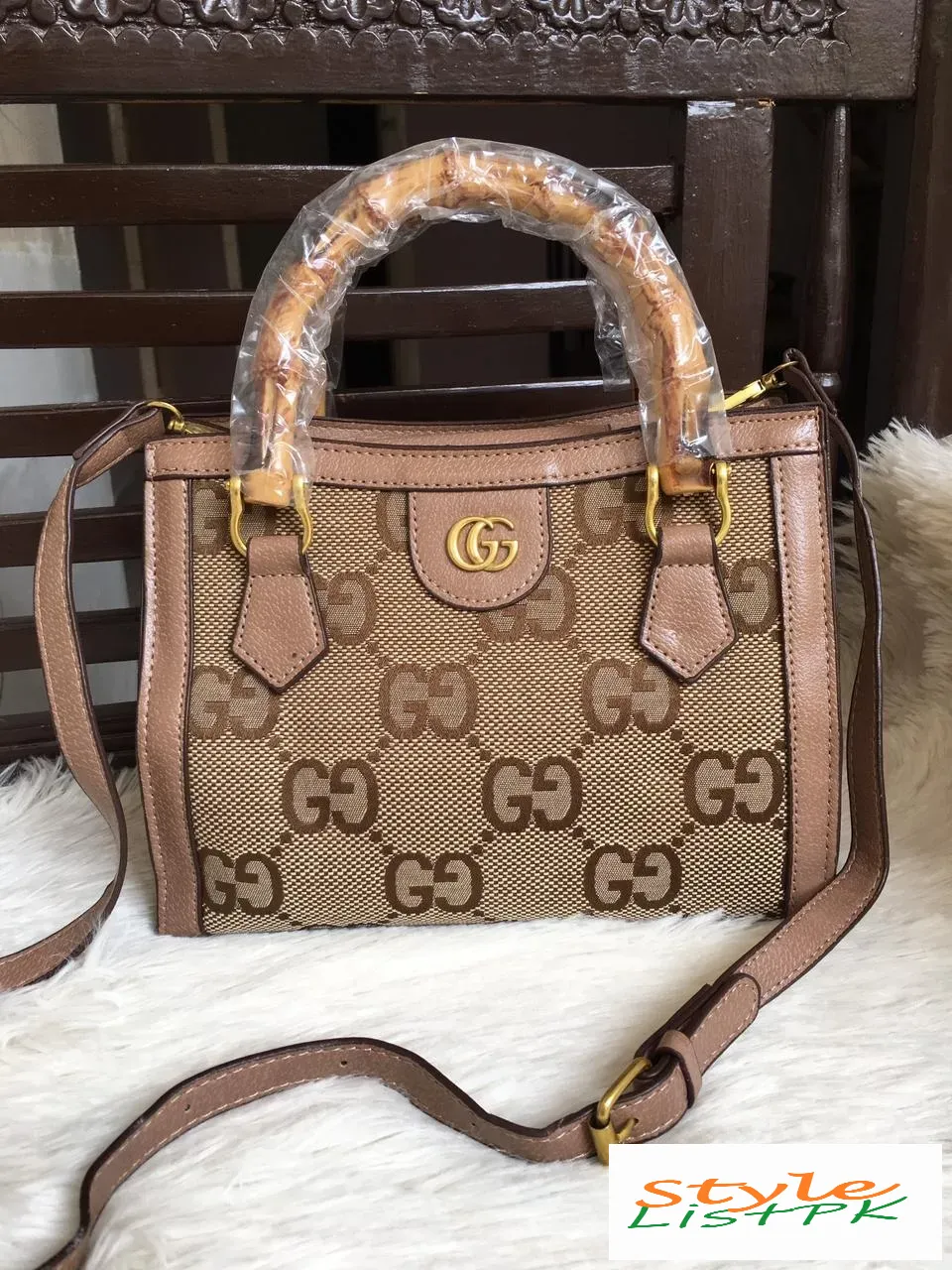 Gucci Bamboo Canvas Bag