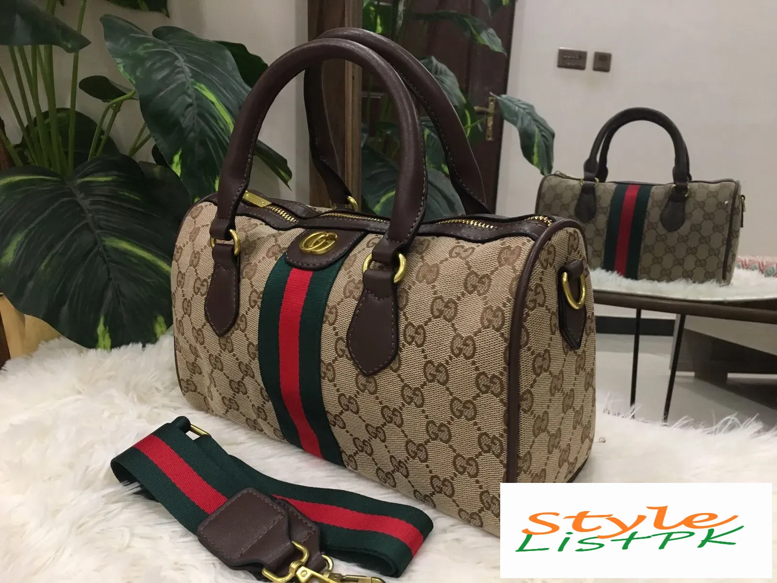 Gucci Canvas Duffle Handbag 