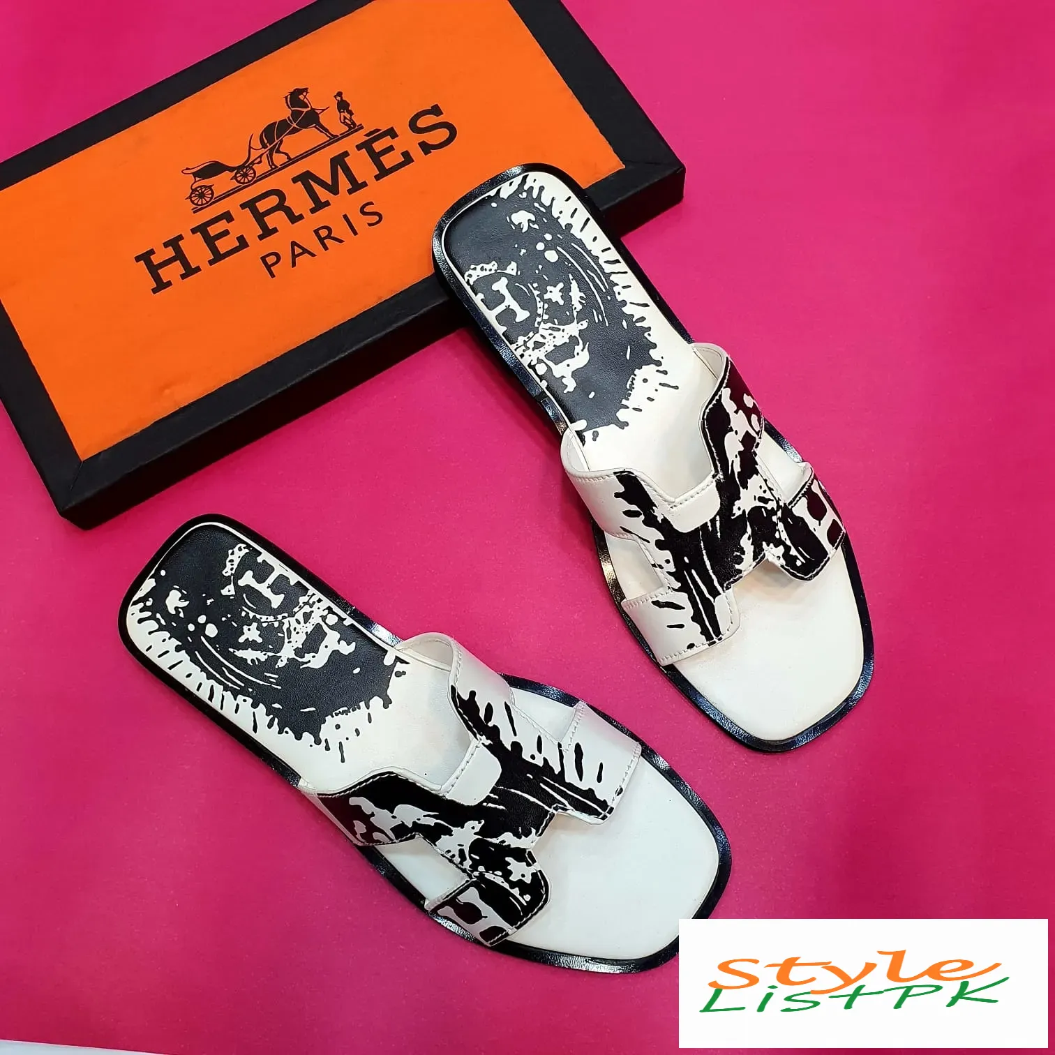 Hermes Colorful Slippers