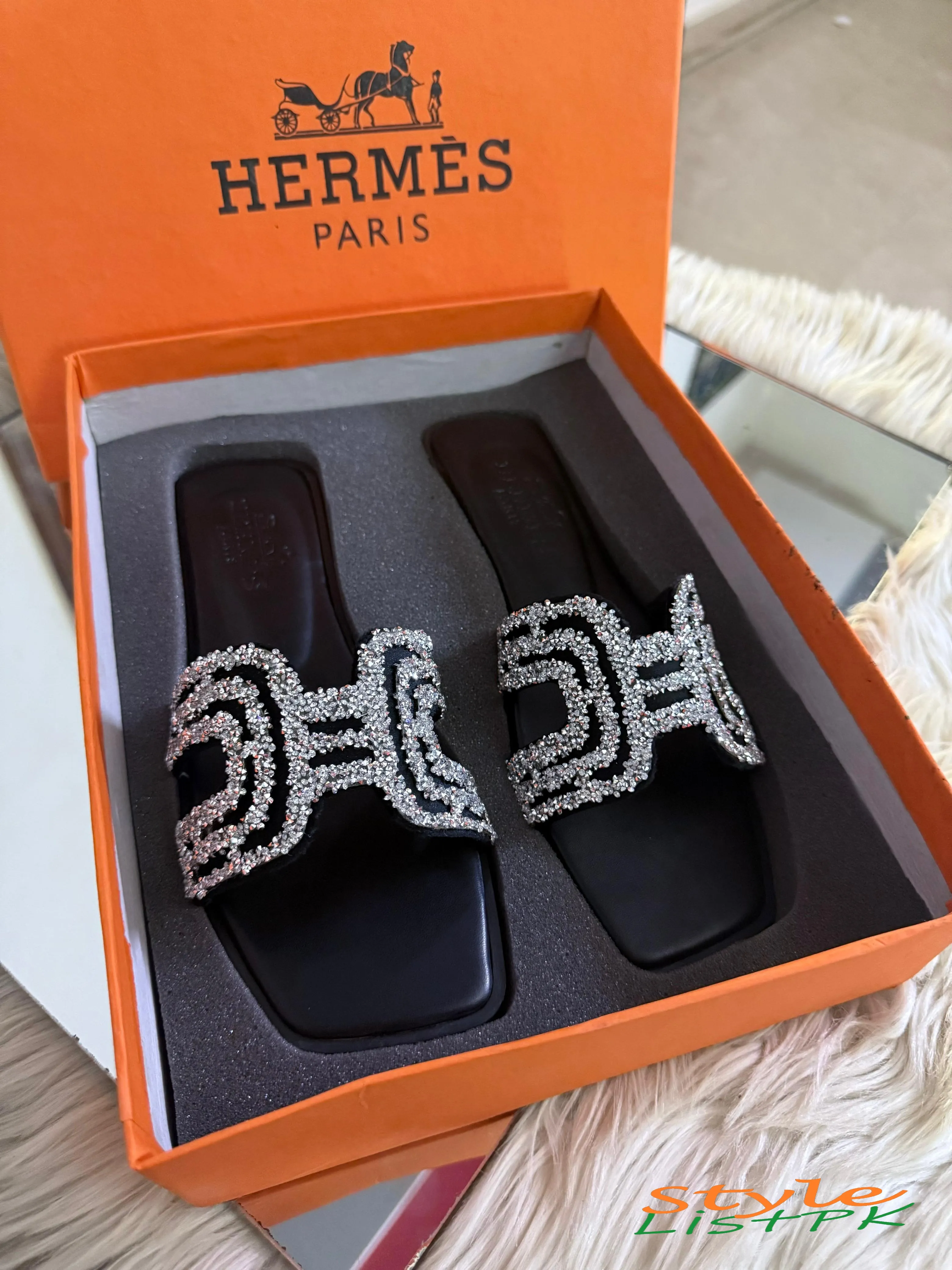 Hermes Diamonties Flats