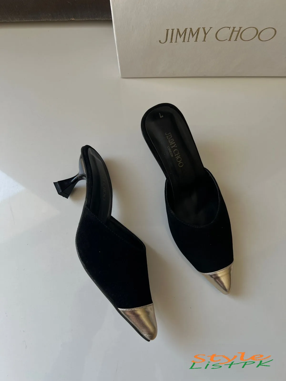 Jimmy Choo Black Gold Heels