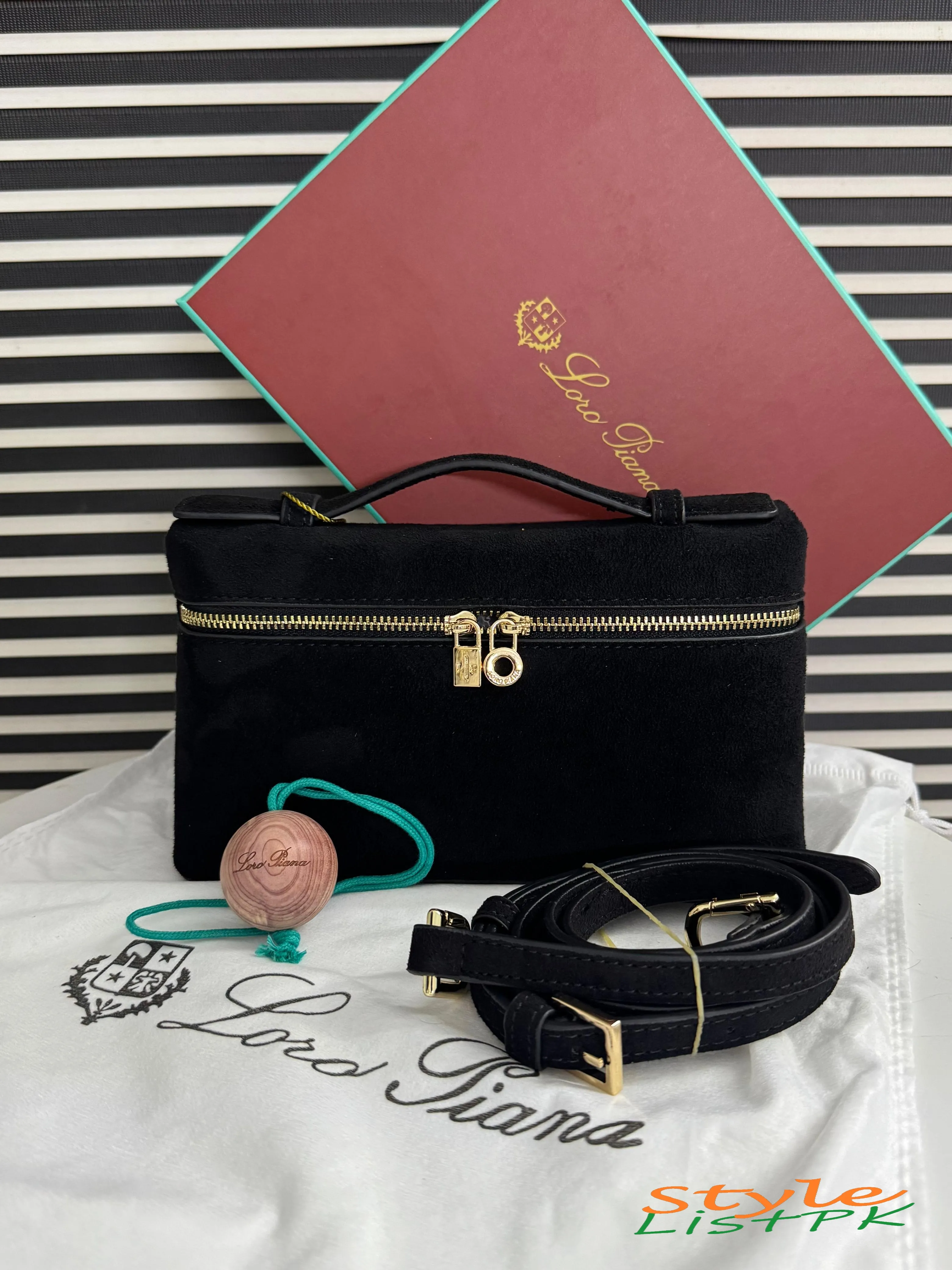 Best Price Loro Piana L19 Suede Bag 