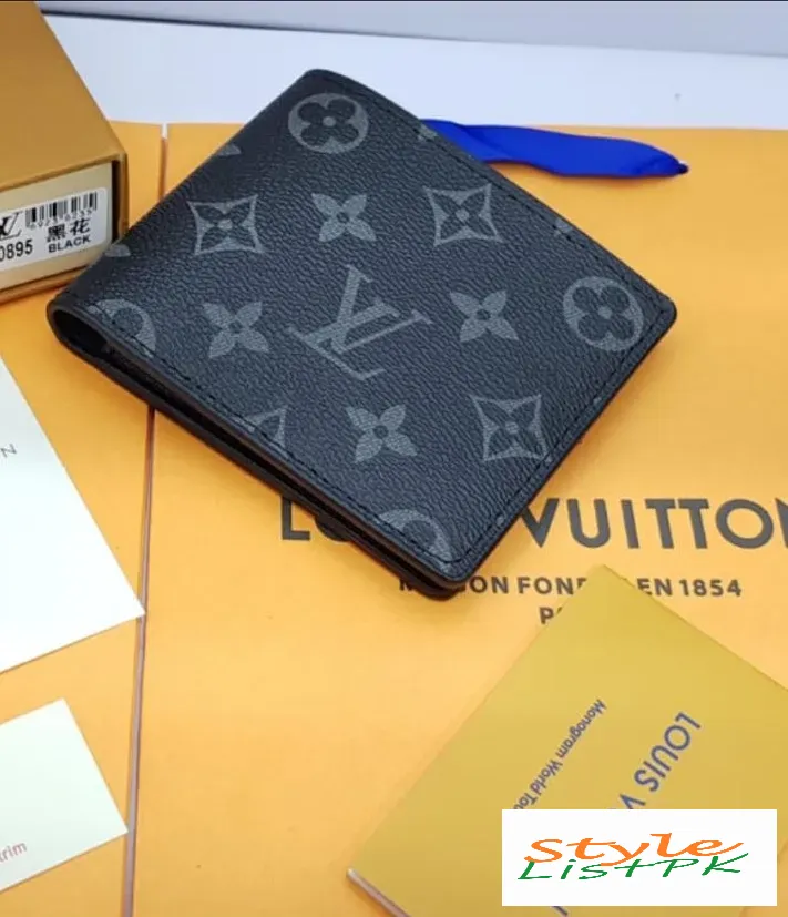 Lv Men Soft Leather Wallet Flowers