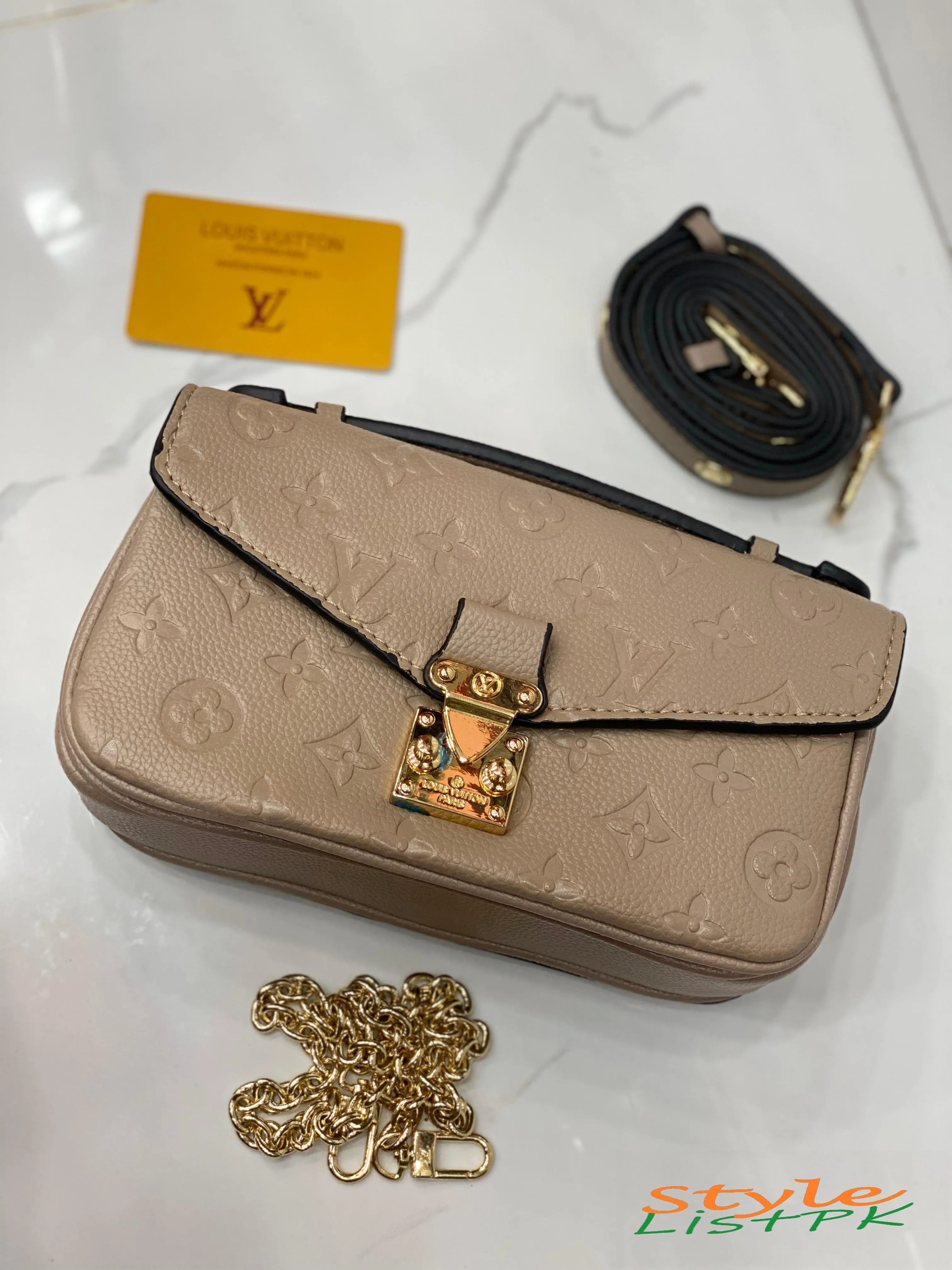 Lv Monogram Embroidered Pochette