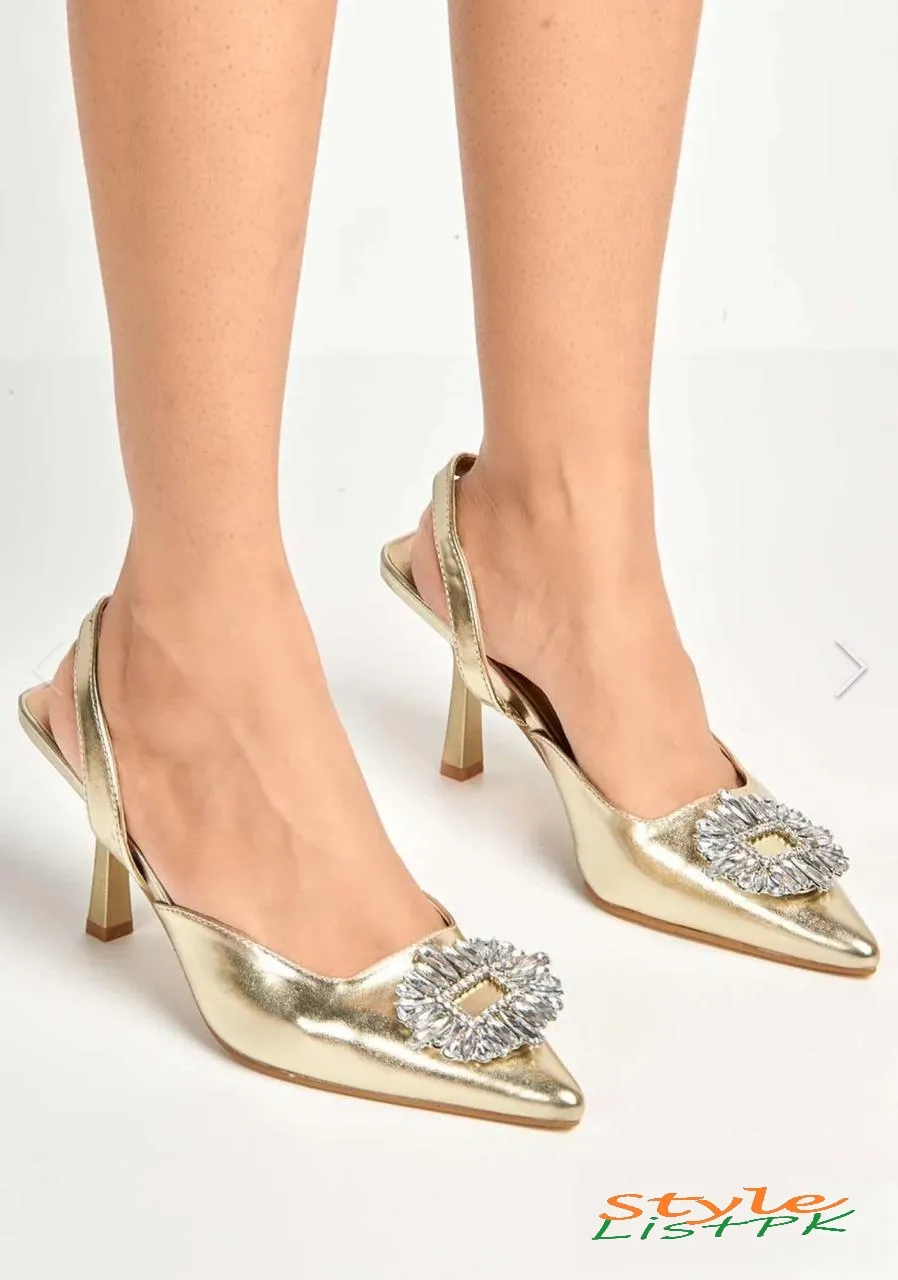 Manalo Diamante Brooch Heels