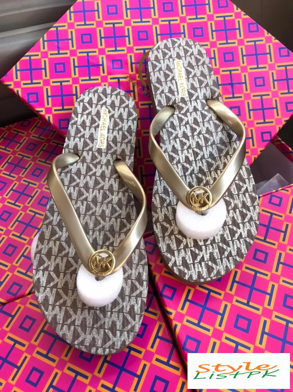 Mk Monogram Flipflops