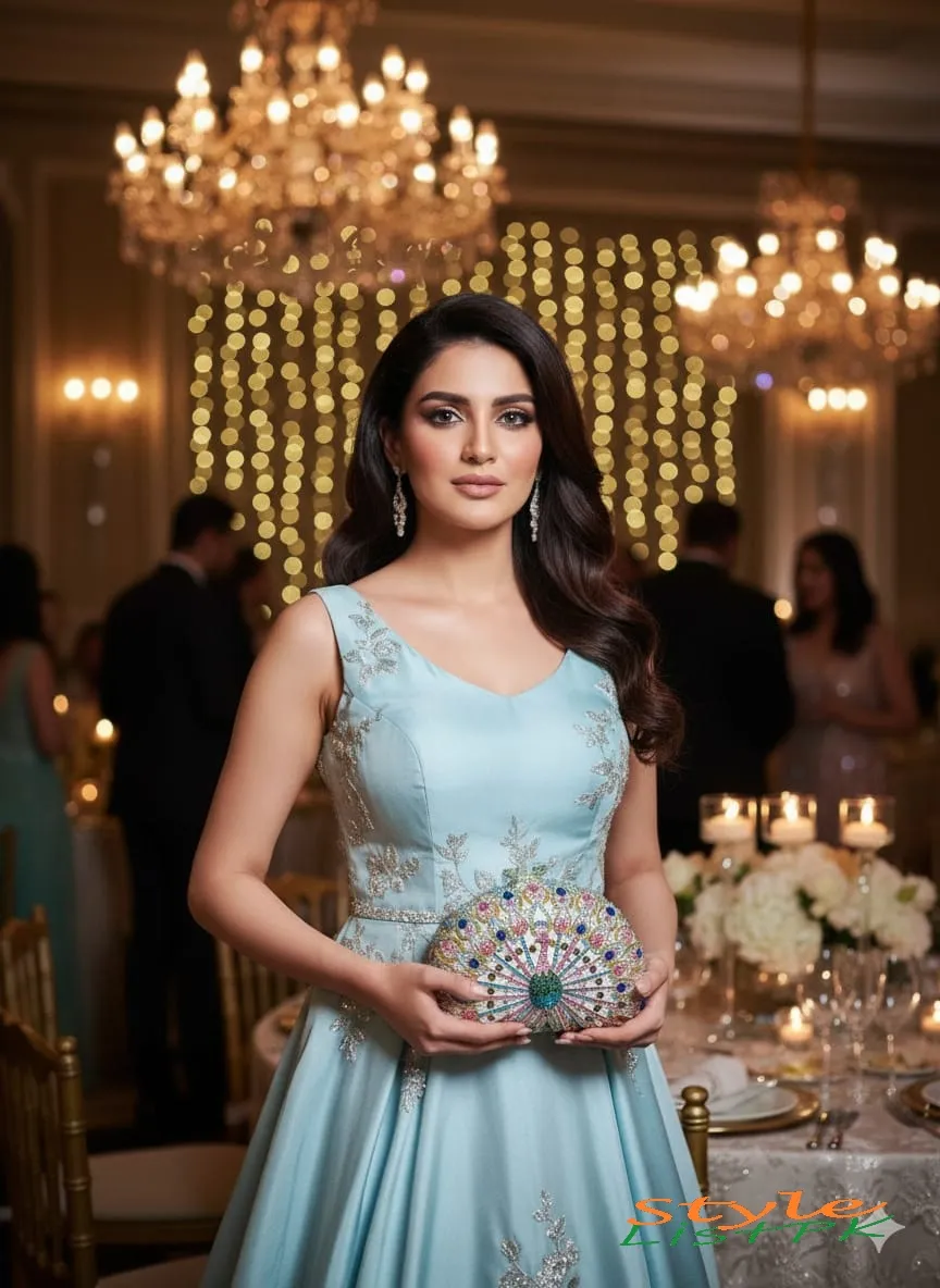 Peacock Rhinestone Clutch 