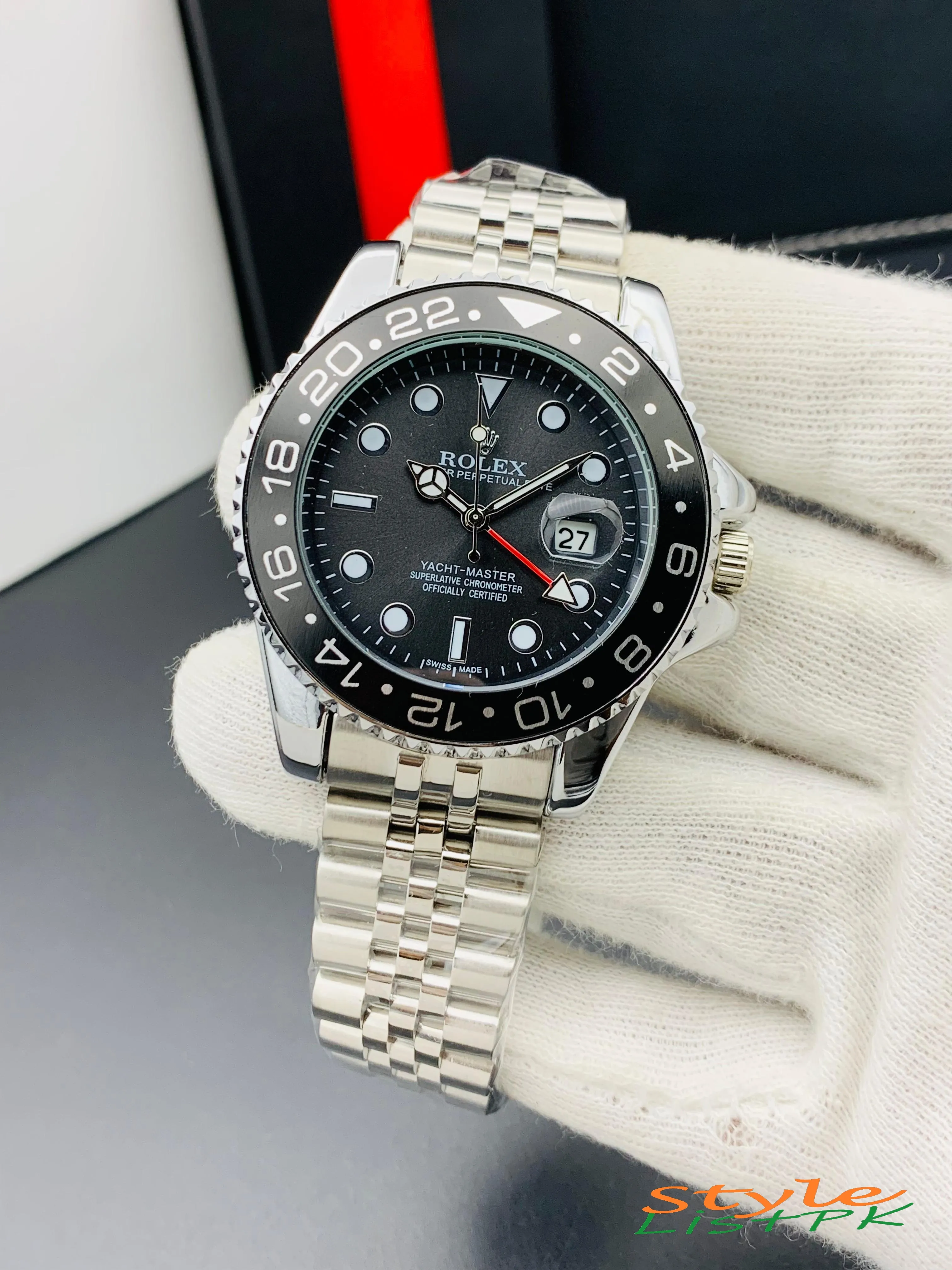Rolex Yacht Master Silver Chain 