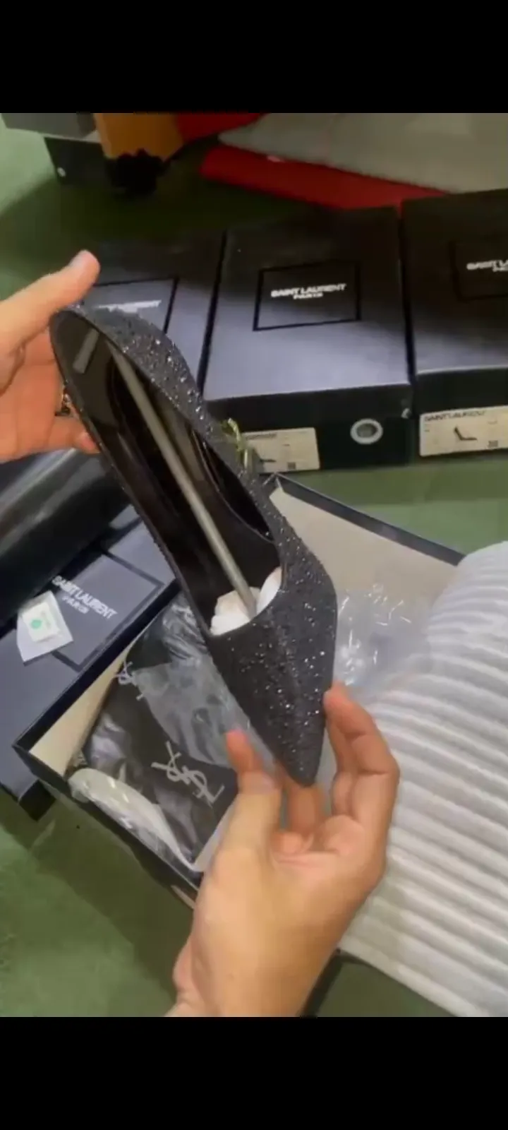 Saint Laurent Crysted Heels