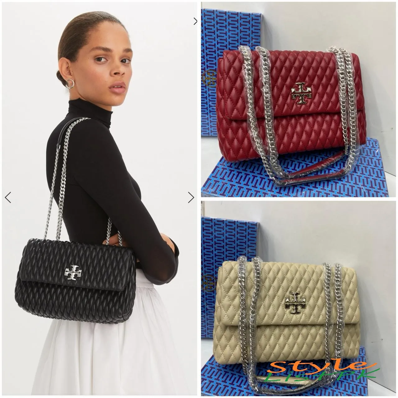 Tory Kira Rusched Shoulder Bag 