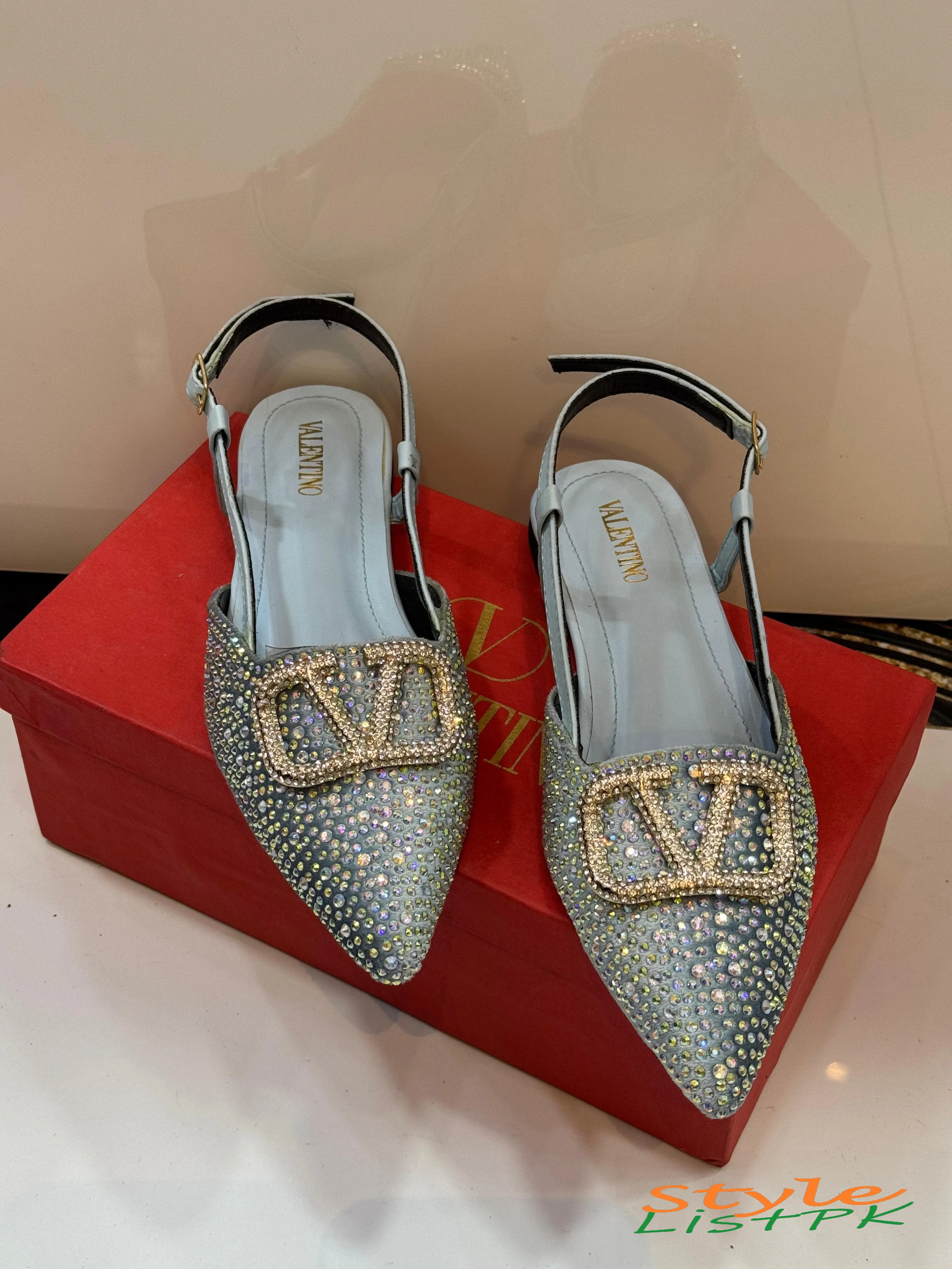 Valentino Rhinestones Flats