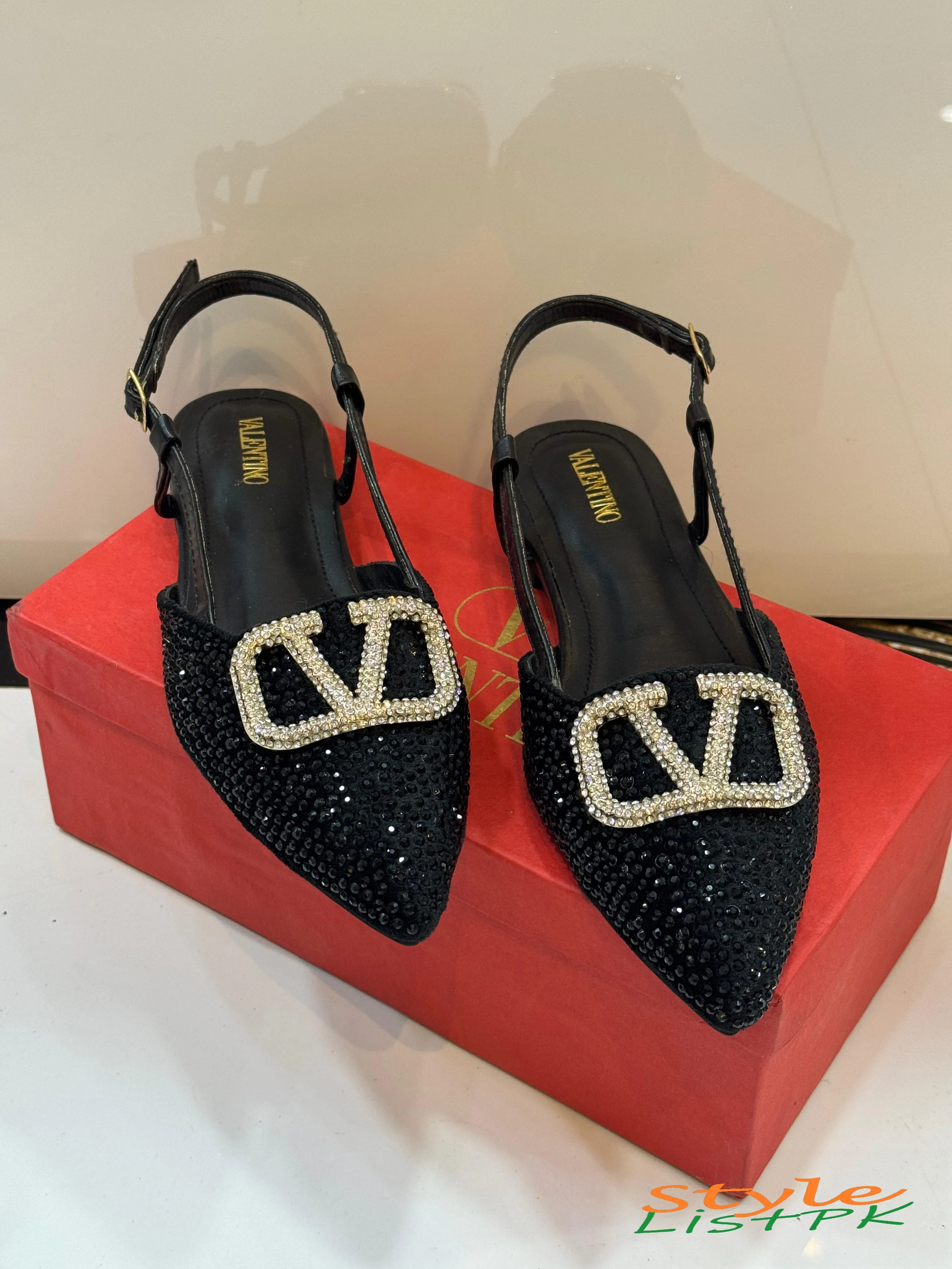 Valentino Rhinestones Flats