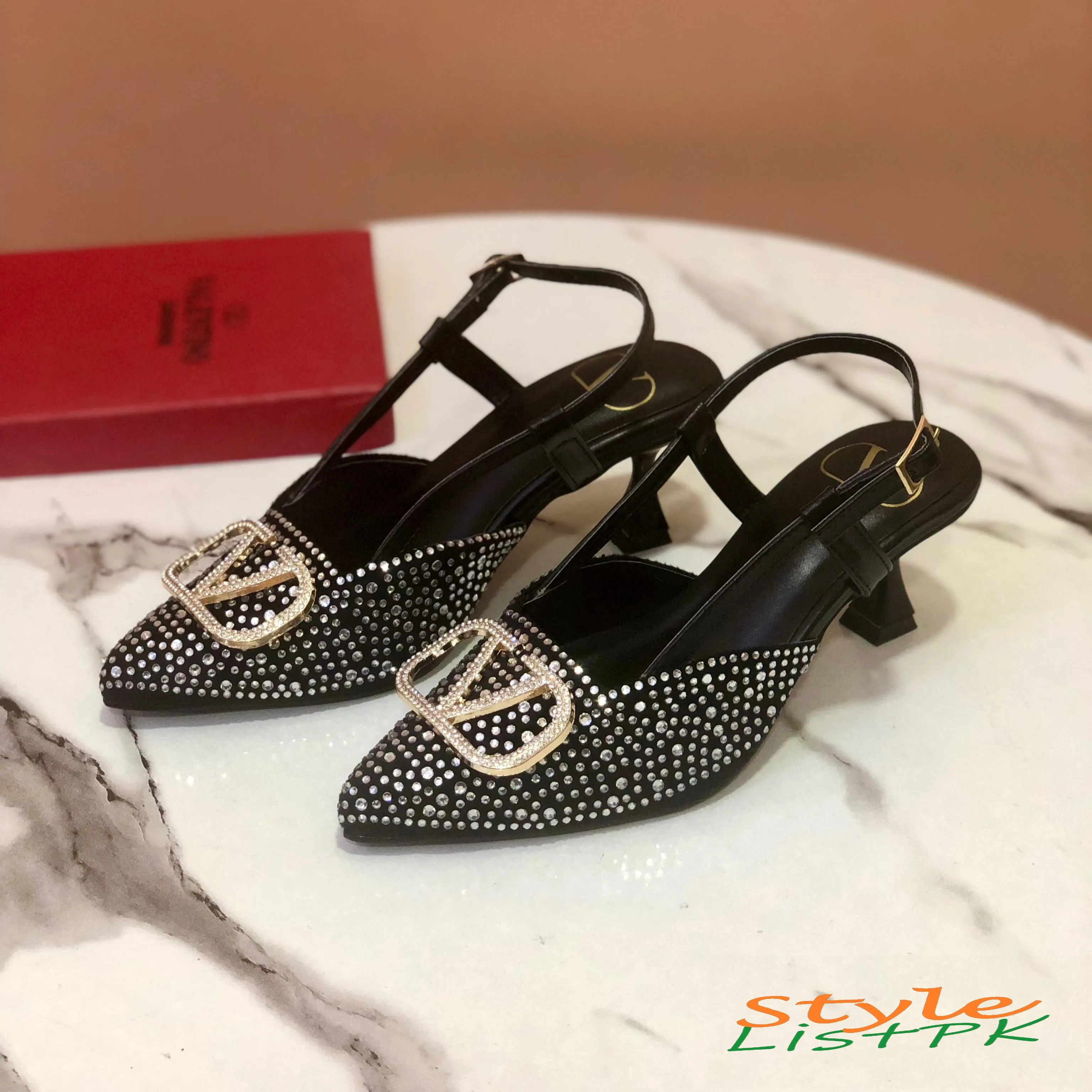 Valentino Stone Heels