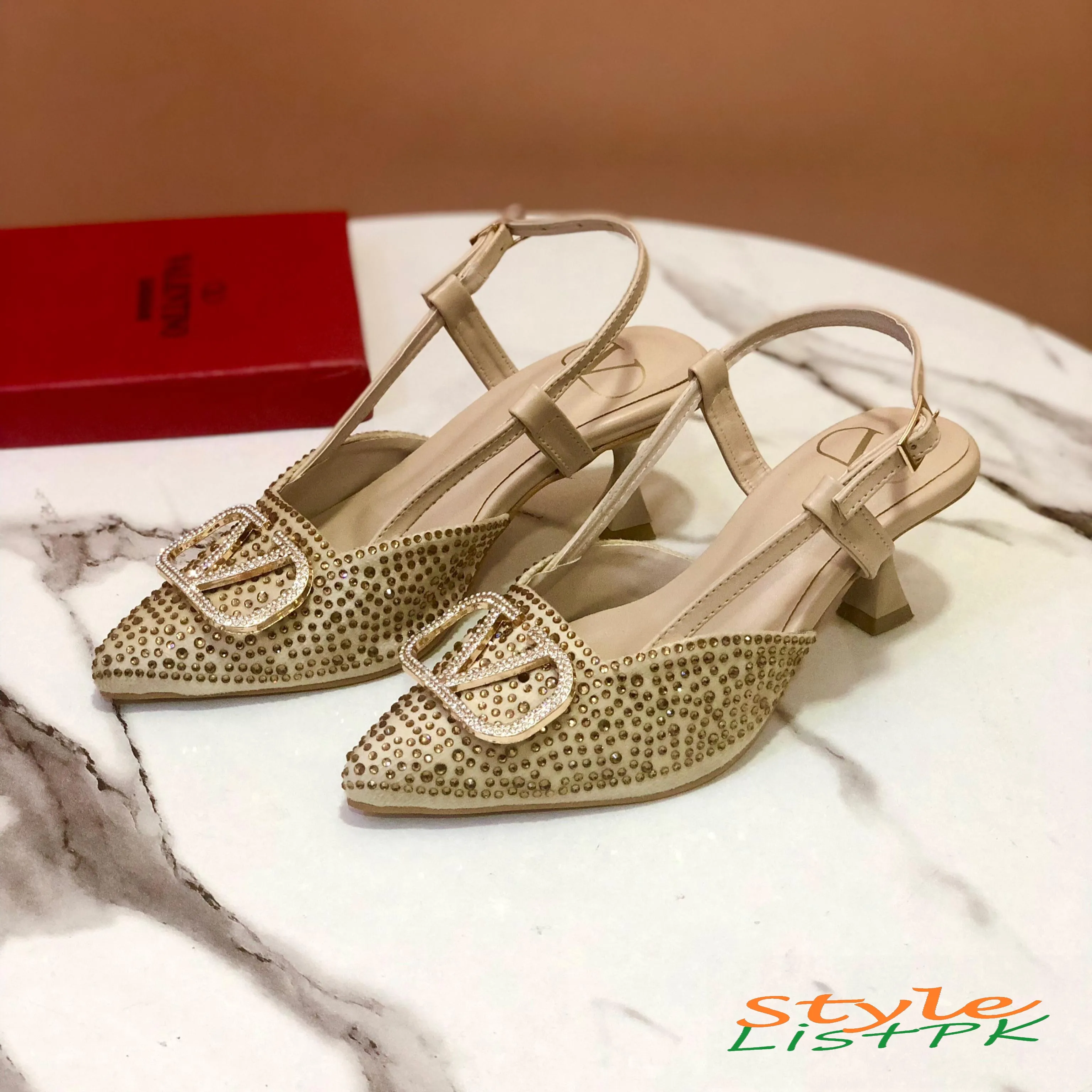 Valentino Stone Heels