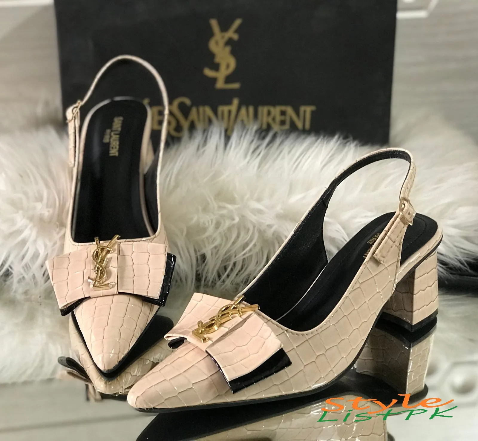 Ysl Block Heel
