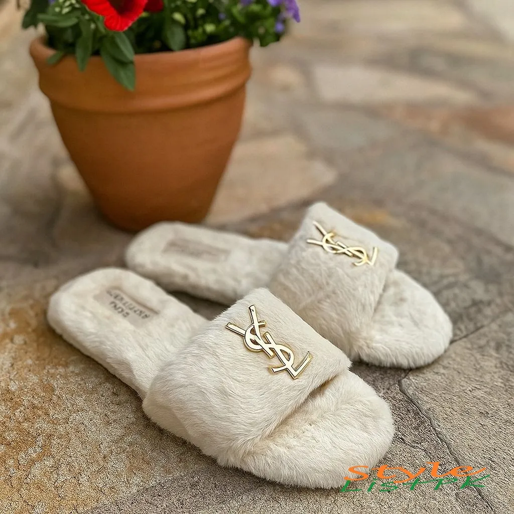 Ysl Furr Slippers