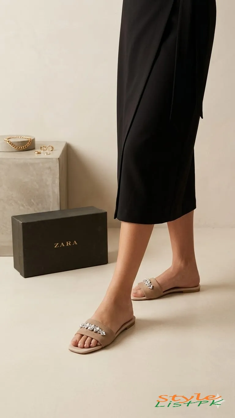 Zara Diamonties Flats