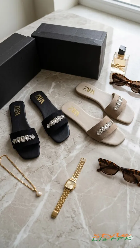 Zara Diamonties Flats