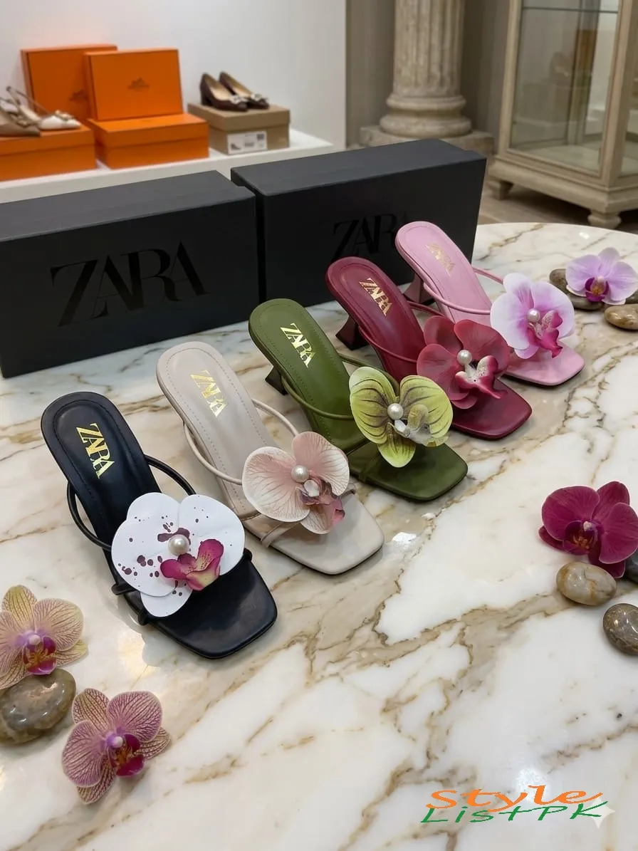 Zara Floral Heels