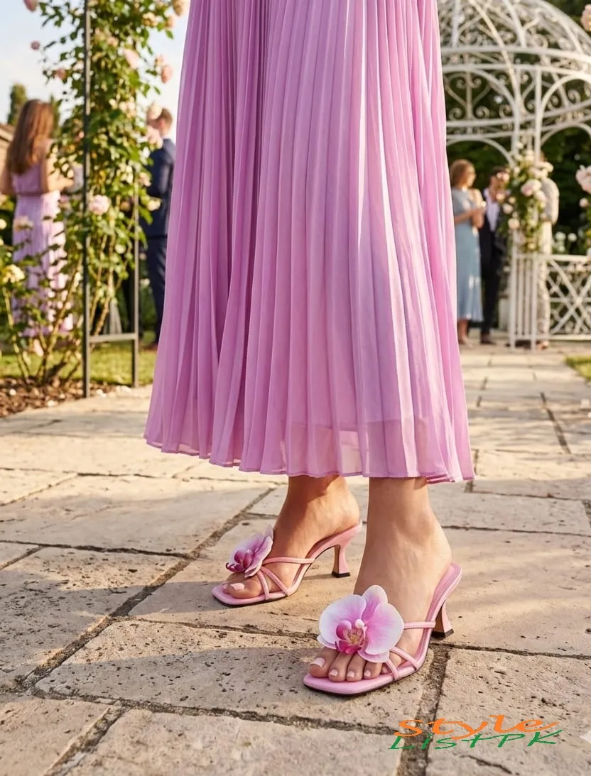 Zara Floral Heels