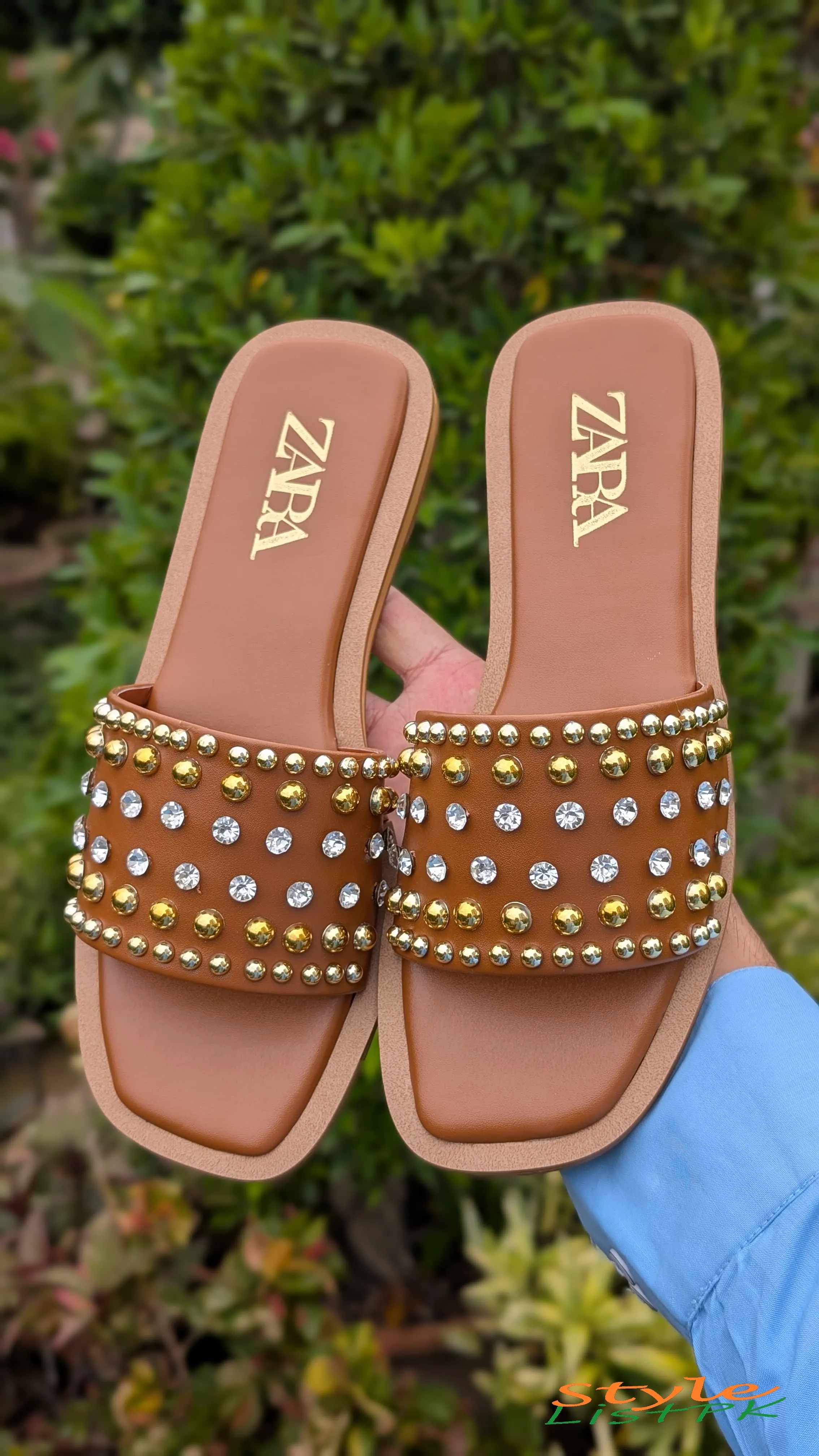 Zara Pearl & Diamond Slides