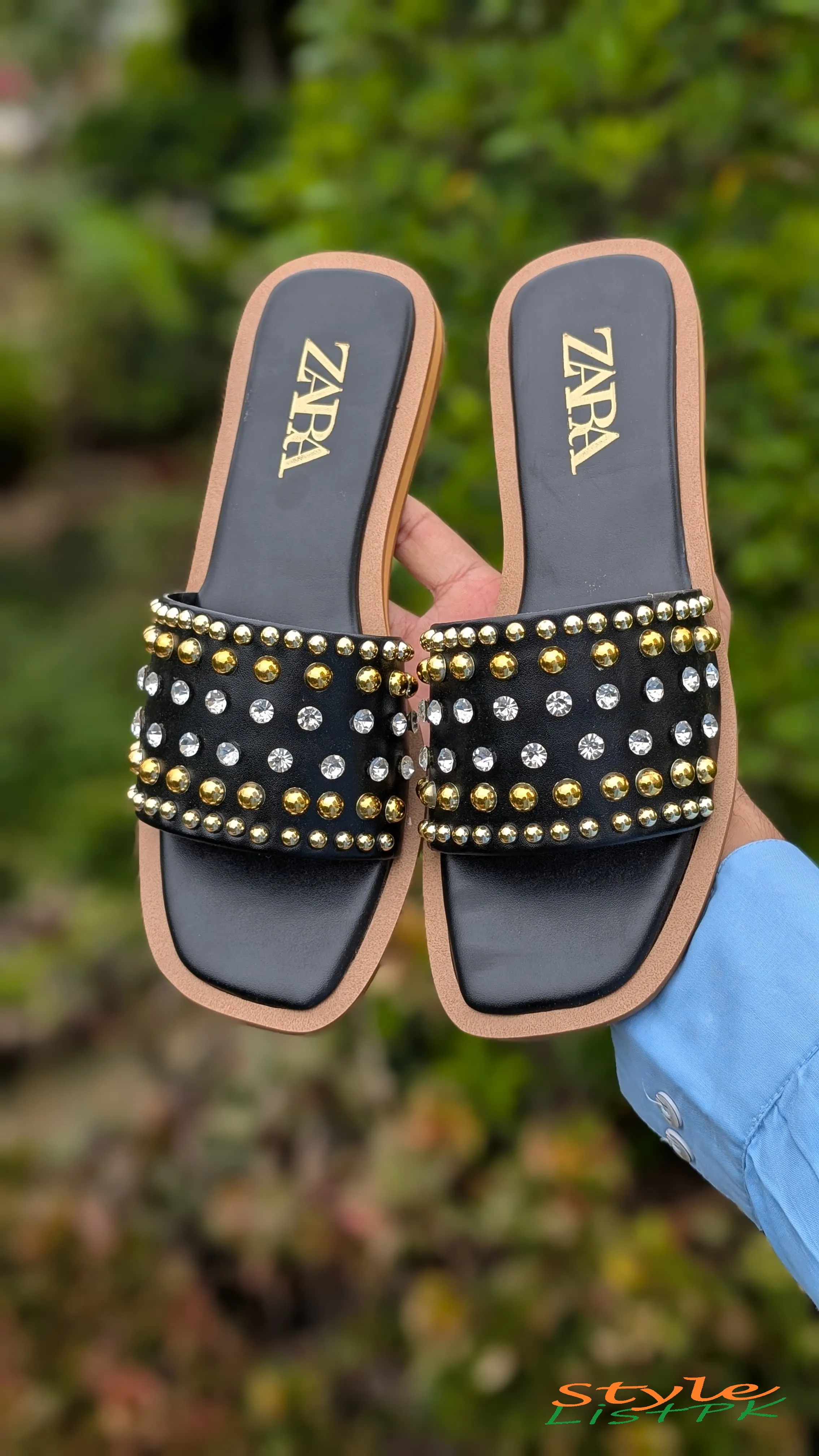 Best Price Zara Pearl & Diamond Slides