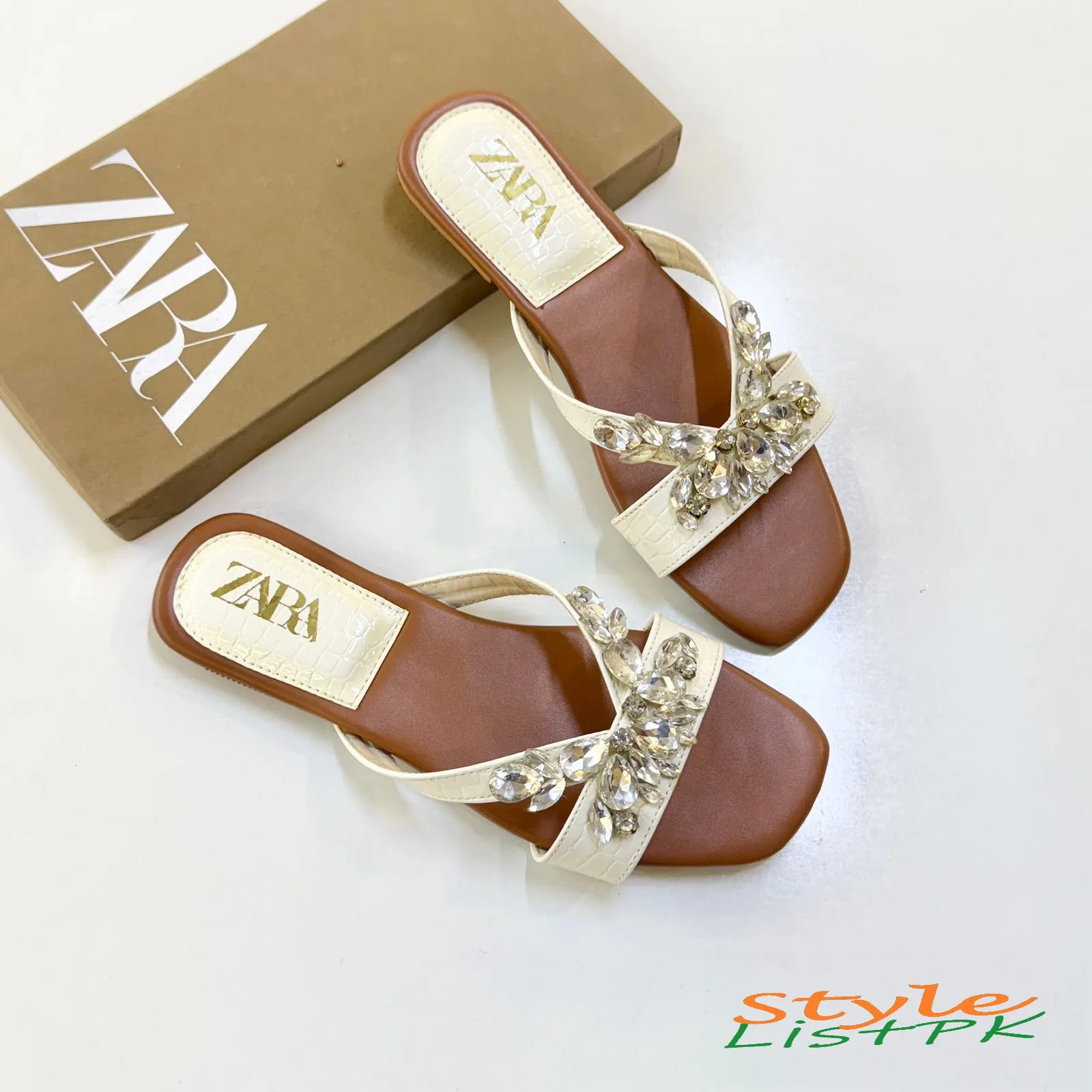 Zara Pearls Flats 